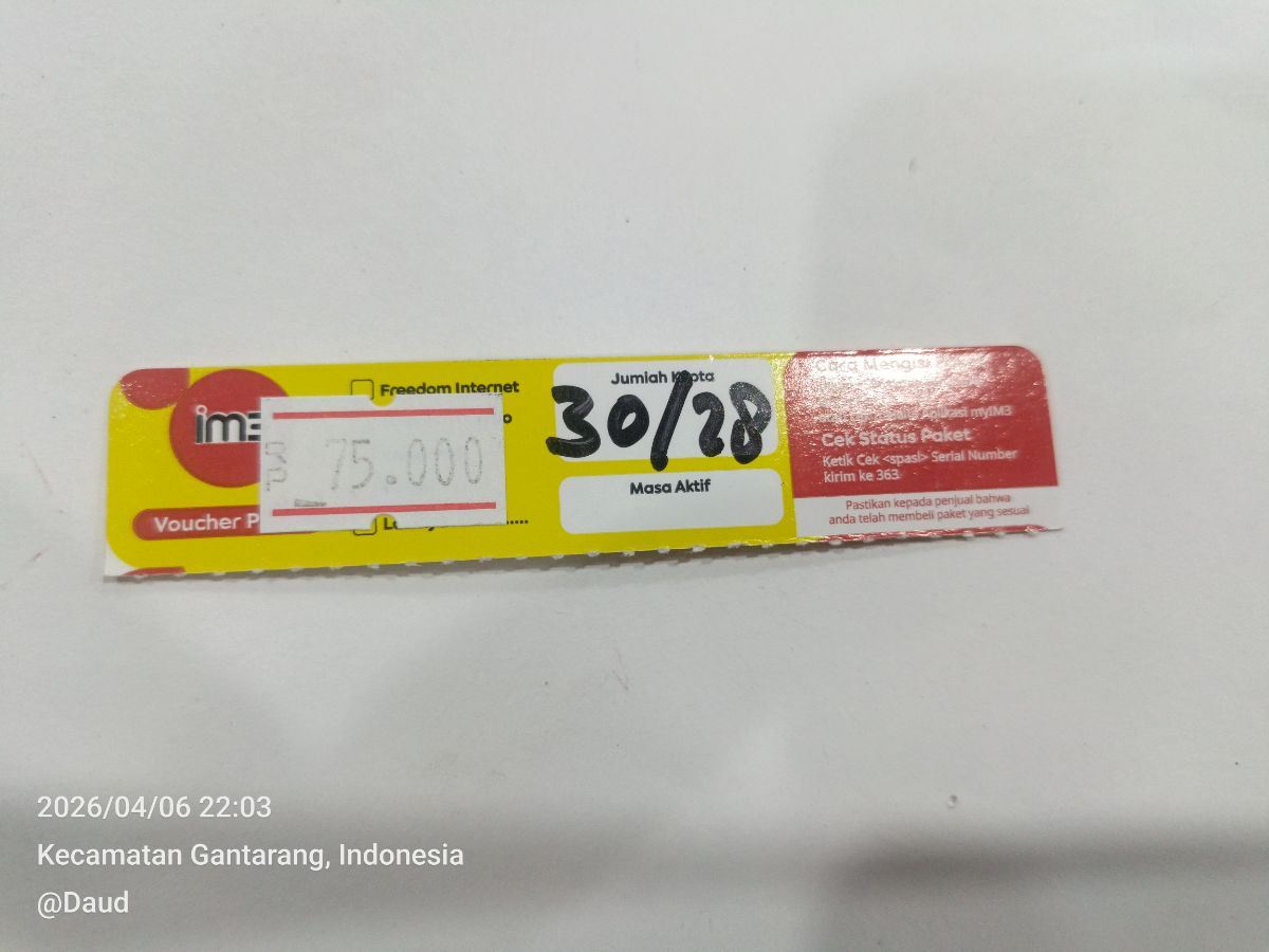 *Voc data im3 30gb 28h