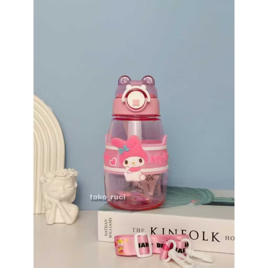 Botol minum anak free sedotan+tali