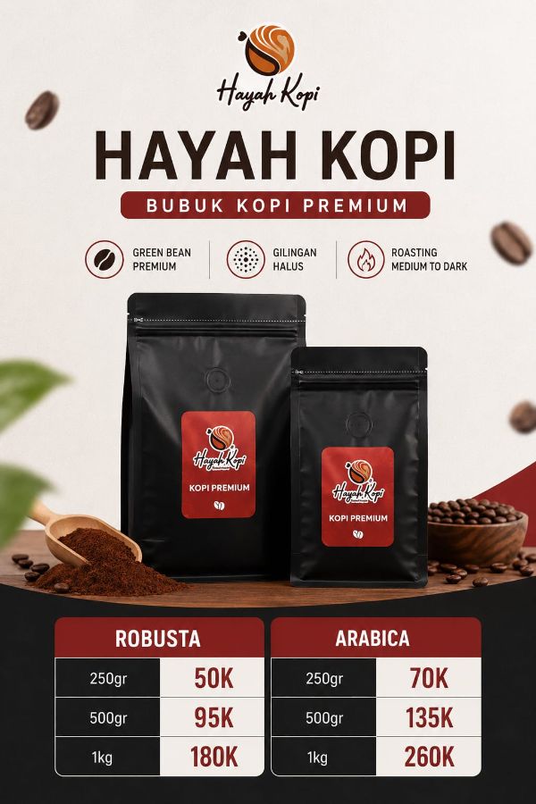 Hayah kopi bubuk arabica 250g