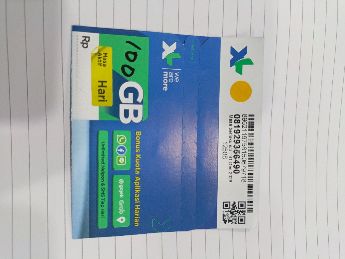 Kartu data XL 100gb 30hari