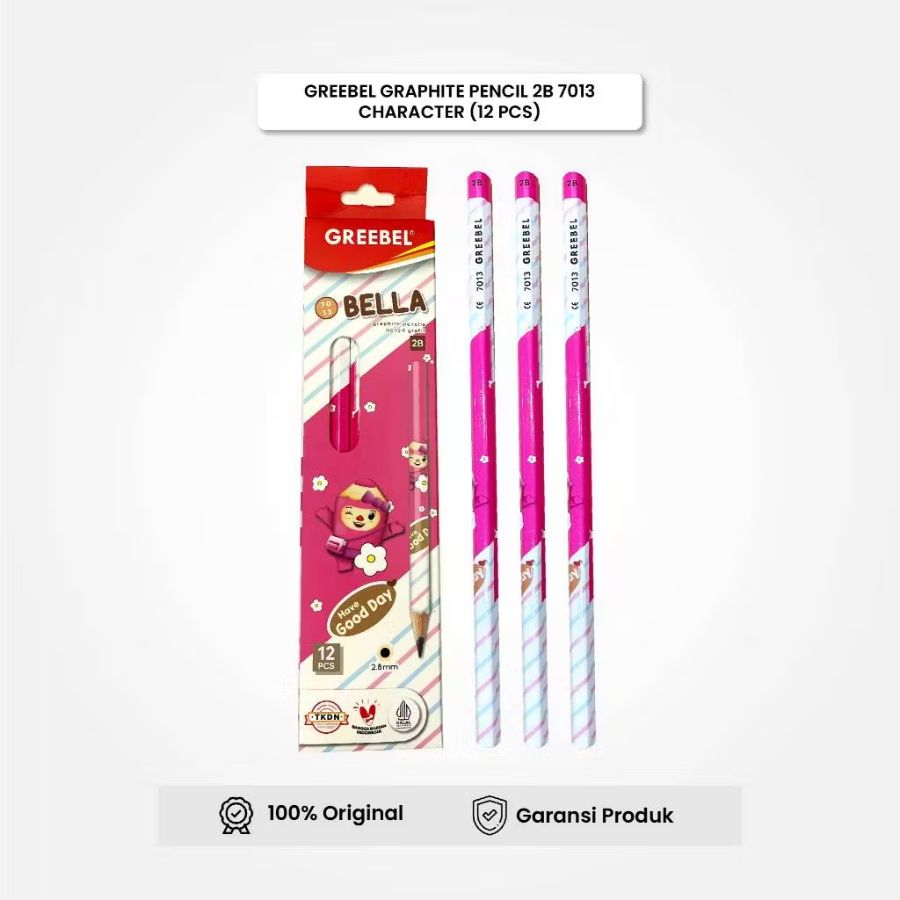Pensil greebel 2b pink 7013