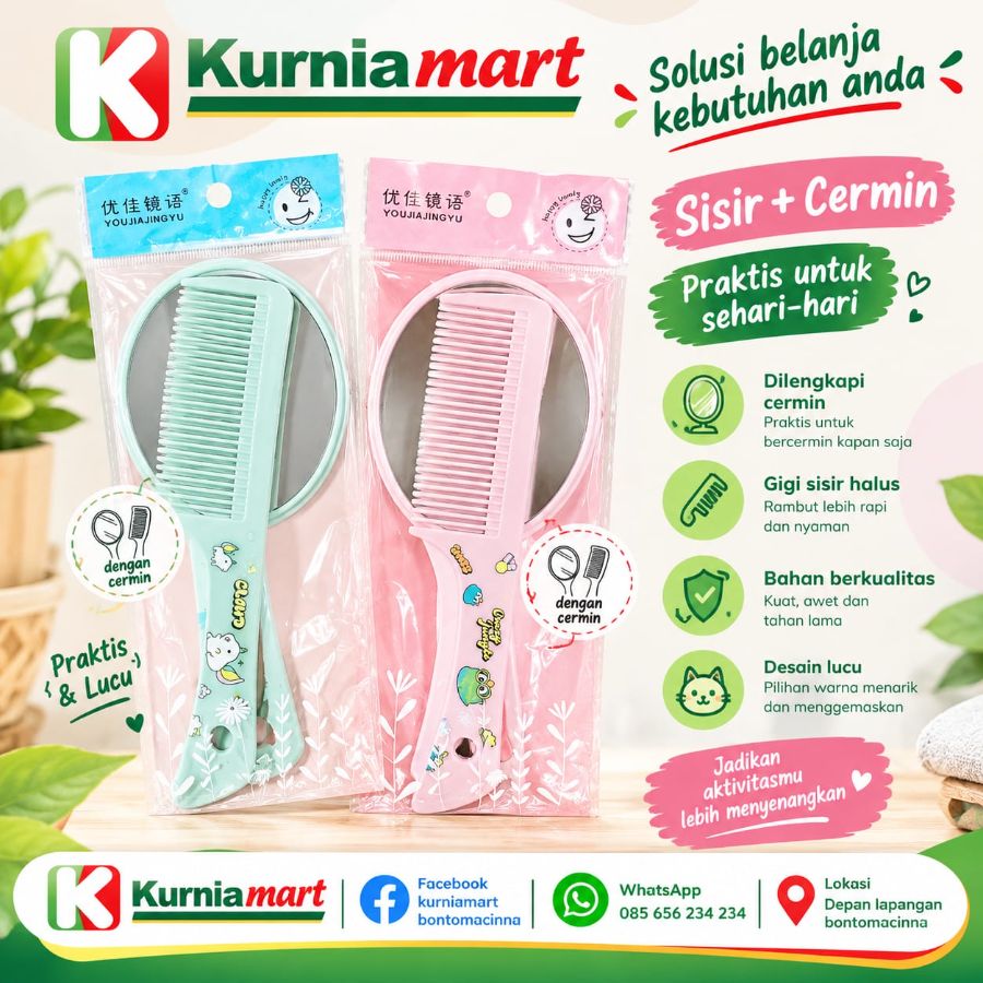 Sisir set cermin jingyu 0412