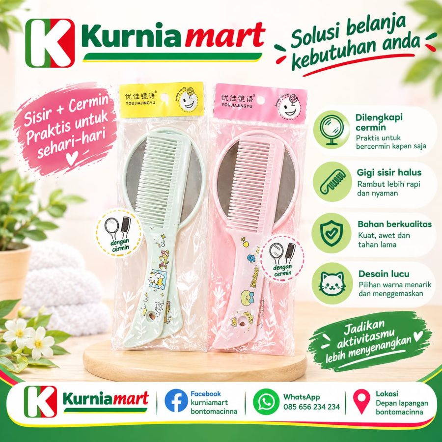 Sisir cermin set jingyu T412
