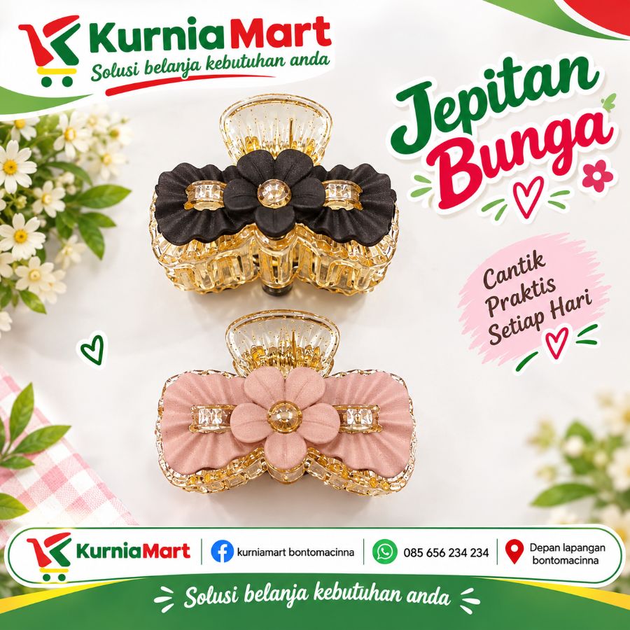 Jepitan pita bunga coklat