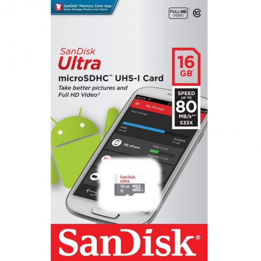 Mmc sandisk ultra 16gb