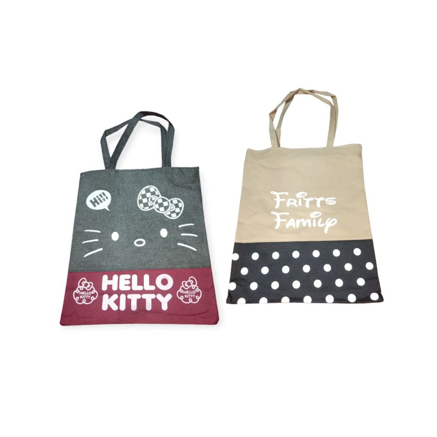 Tas tote bag warna motif 
