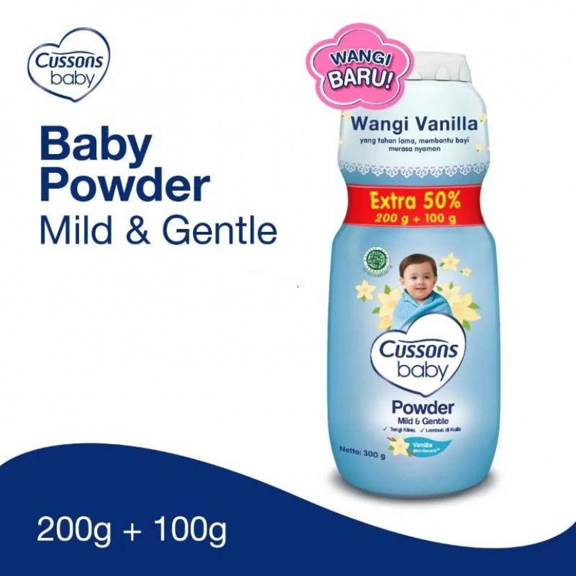 Bedak cussons 200+60 biru