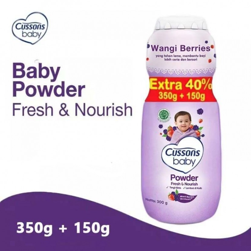 bedak cussons 300+100g ungu