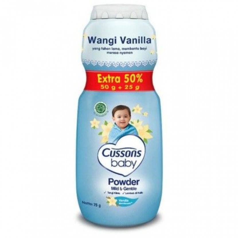 bedak cussons 75g biru
