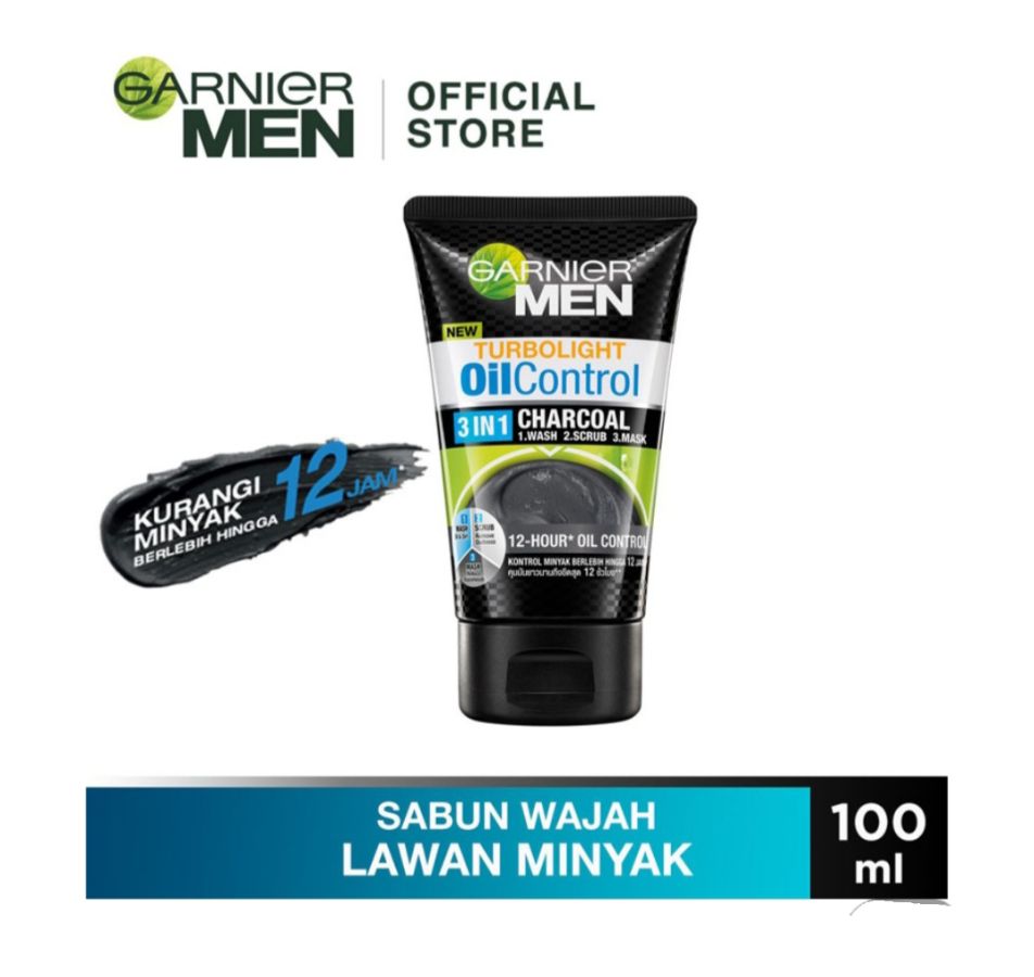 garnier men oil control 3in1 charc