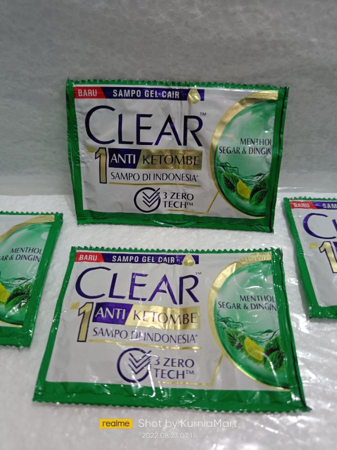 CLEAR SACHET menthol