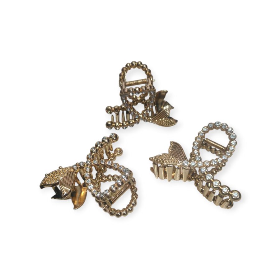 Jepitan rambut gold mutiara
