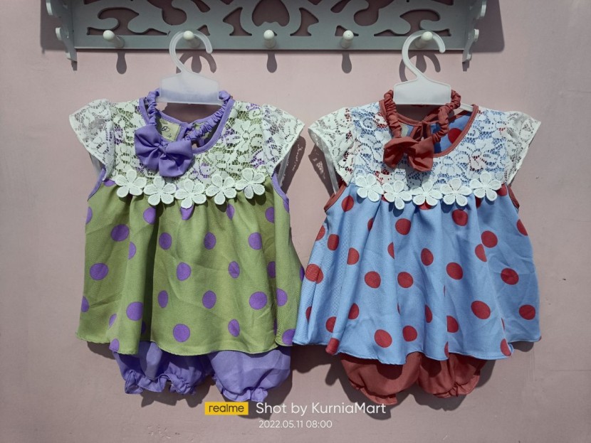 SET DRESS BABY POLKA KENSI 