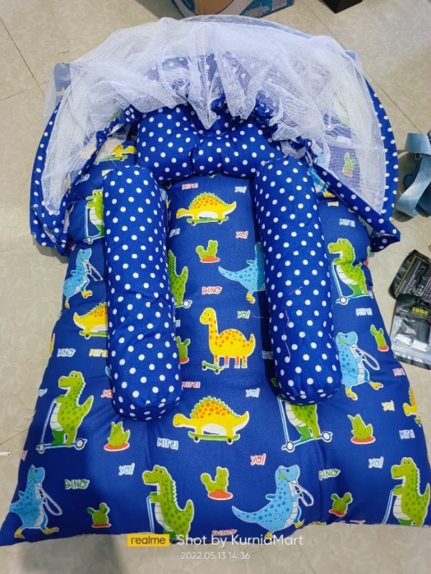 Kasur bayi set kelambu lipat