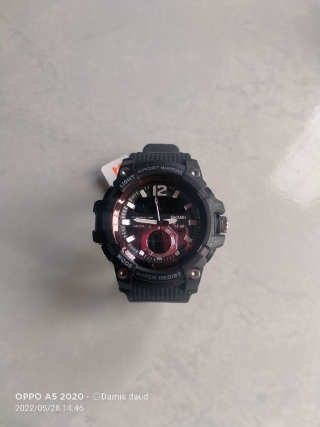 Double jam skmei karet sport original