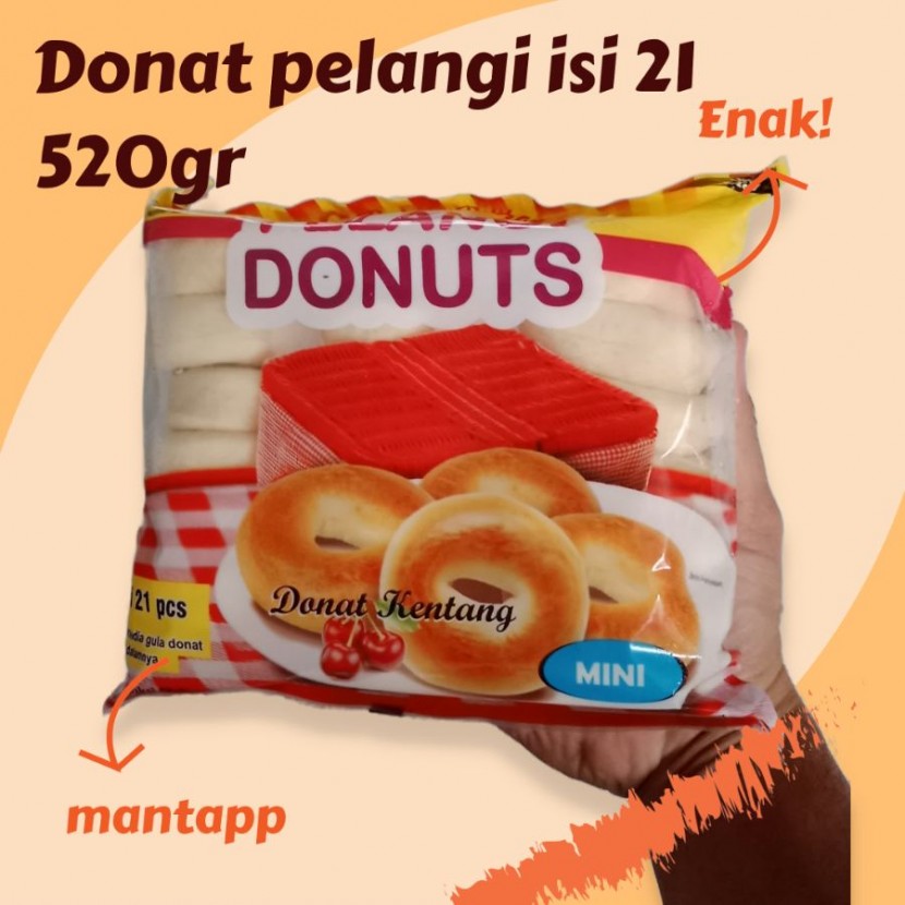 Donat pelangi isi 21
