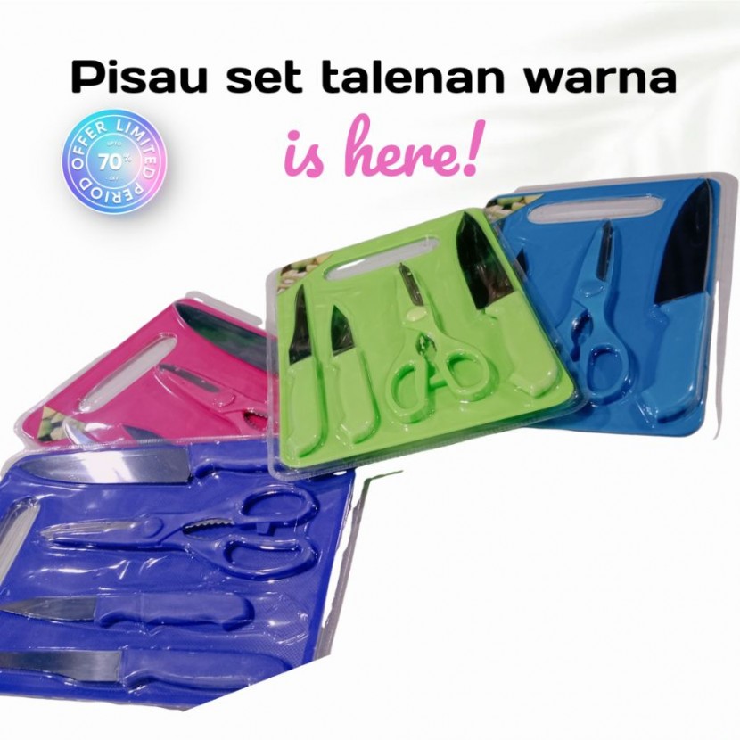 Pisau set talenan warna