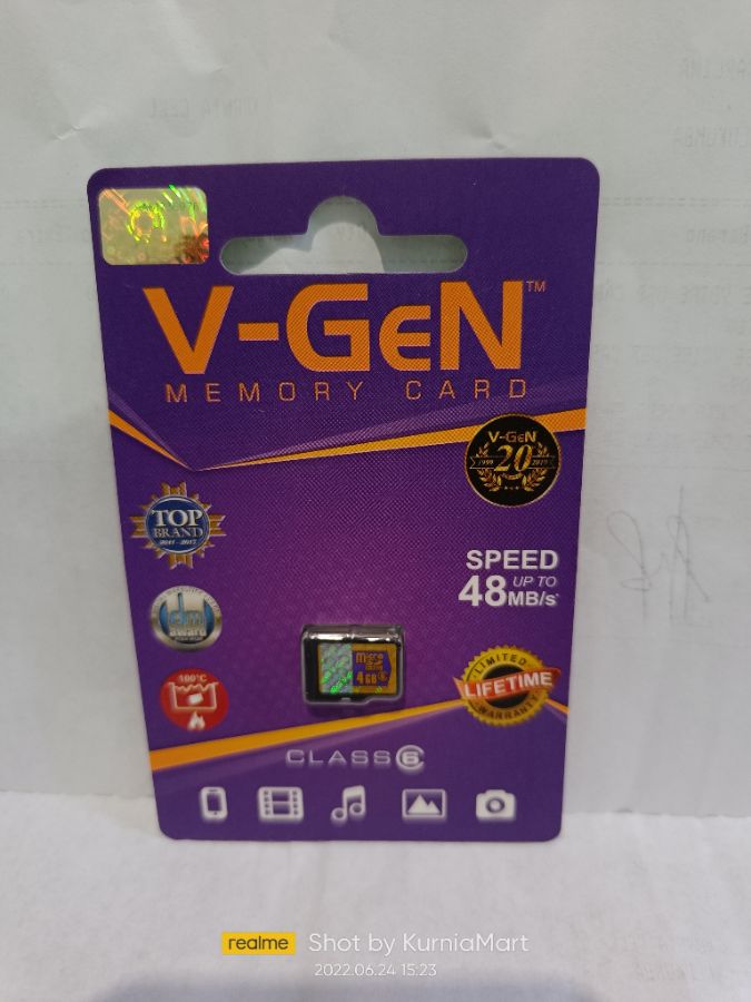 Memory v gen class 6 4gb