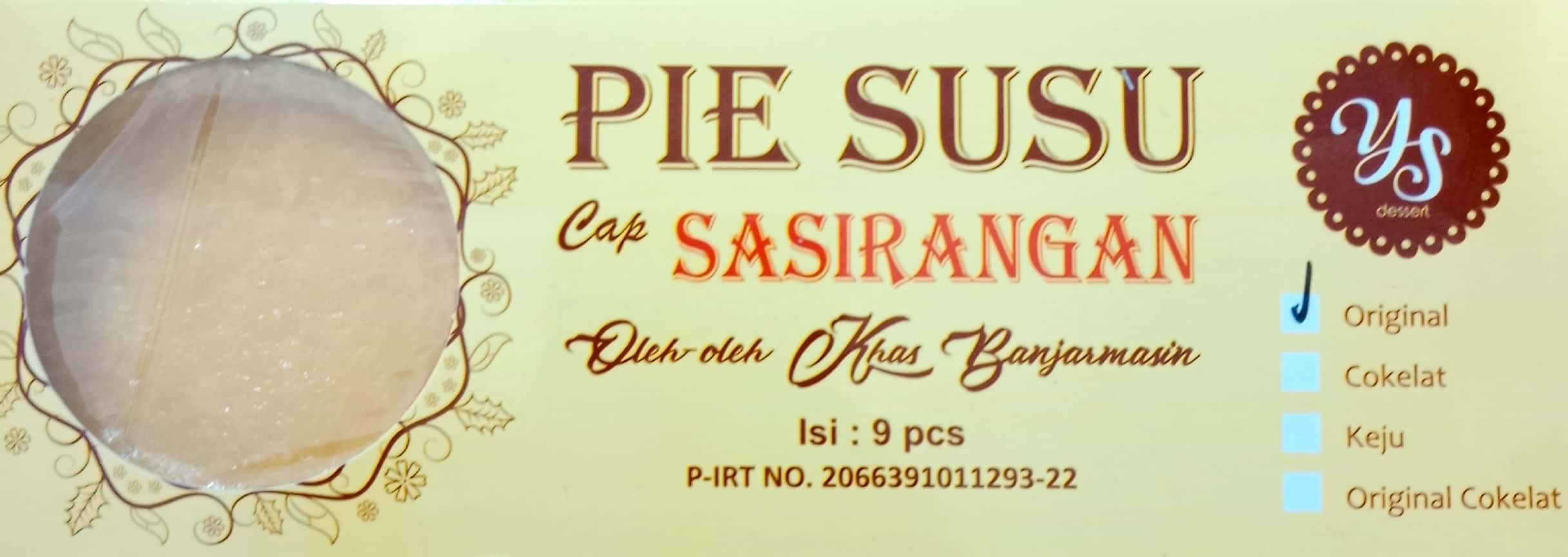 PIE SUSU CAP SASIRANGAN