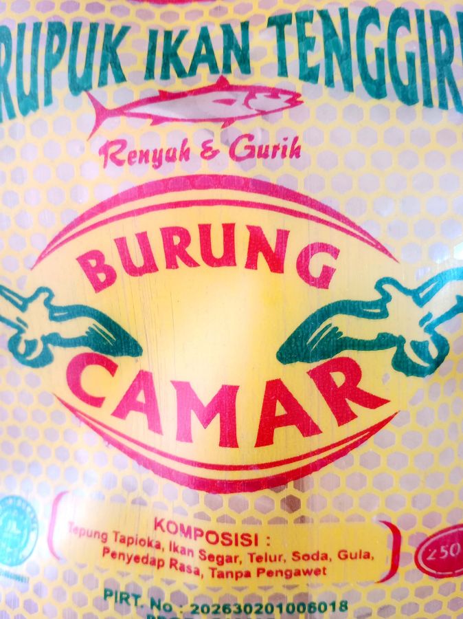 KERUPUK IKAN TENGGIRI BURUNG CAMAR (MENTAH)
