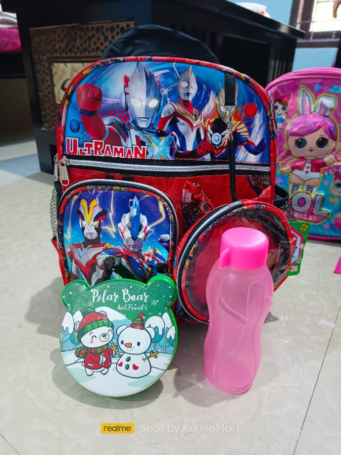 TAS RANSEL + TEMPAT MAKAN +BOTOL