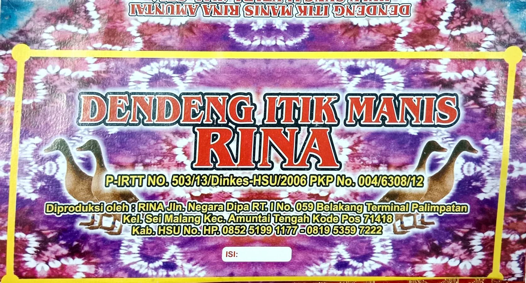 DENDENG ITIK MANIS RINA