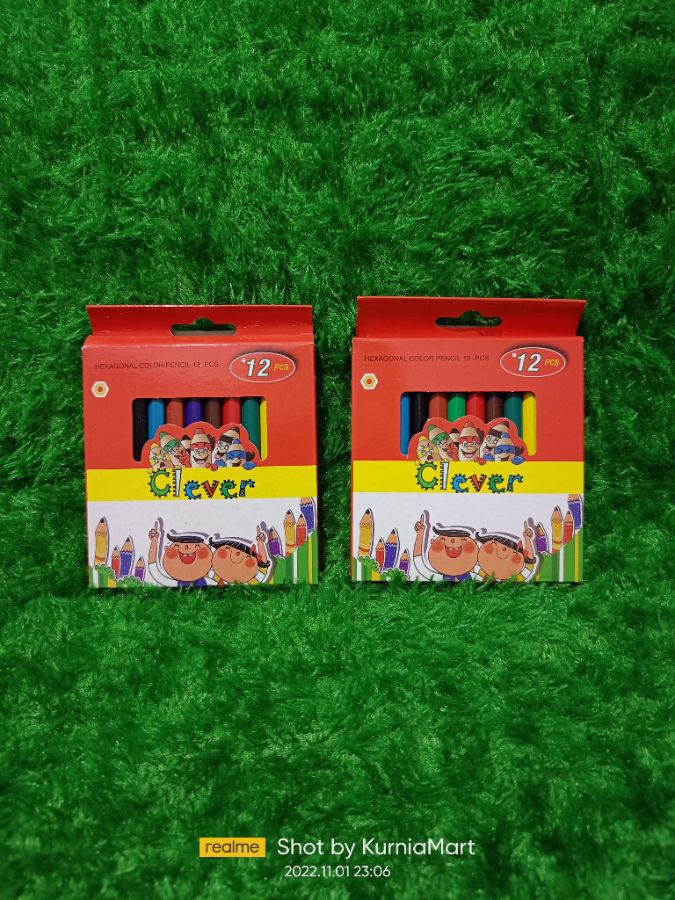 PENSIL WARNA CLEVER PENDEK
