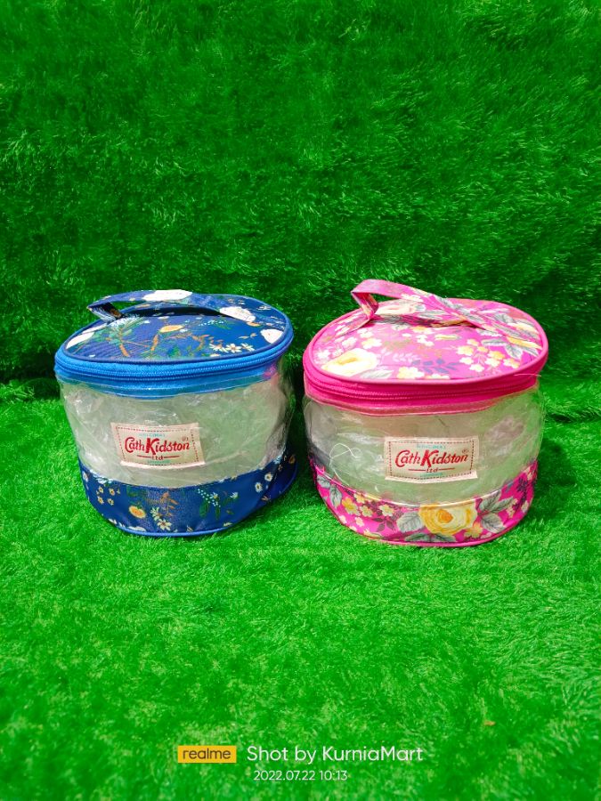 TAS KOSMETIK BUNDAR MOTIF