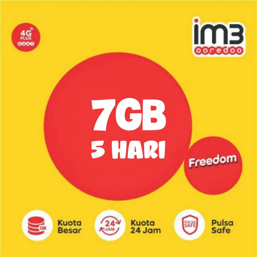 INDOSAT FREEDOM INTERNET 7GB 7HARI (I77)