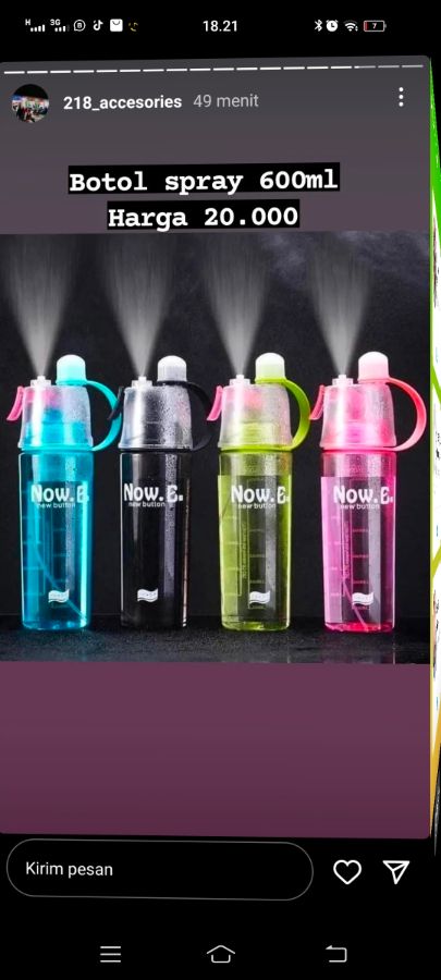 Botol minum semprot 