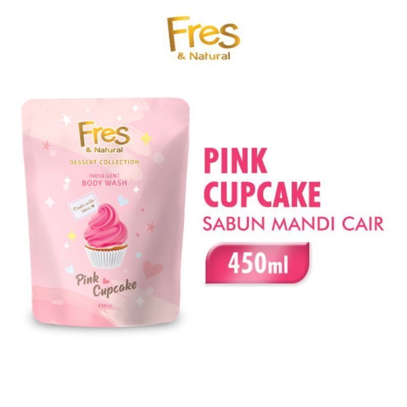 FRES&NAT PINK BODY WASH 450ml