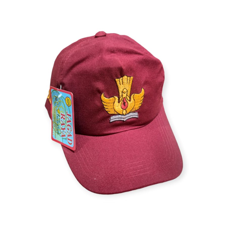Topi merah SD karet