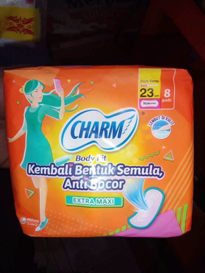CHARM BODY FIT EXTRA MAXI NON WING 23CM (8 PADS)