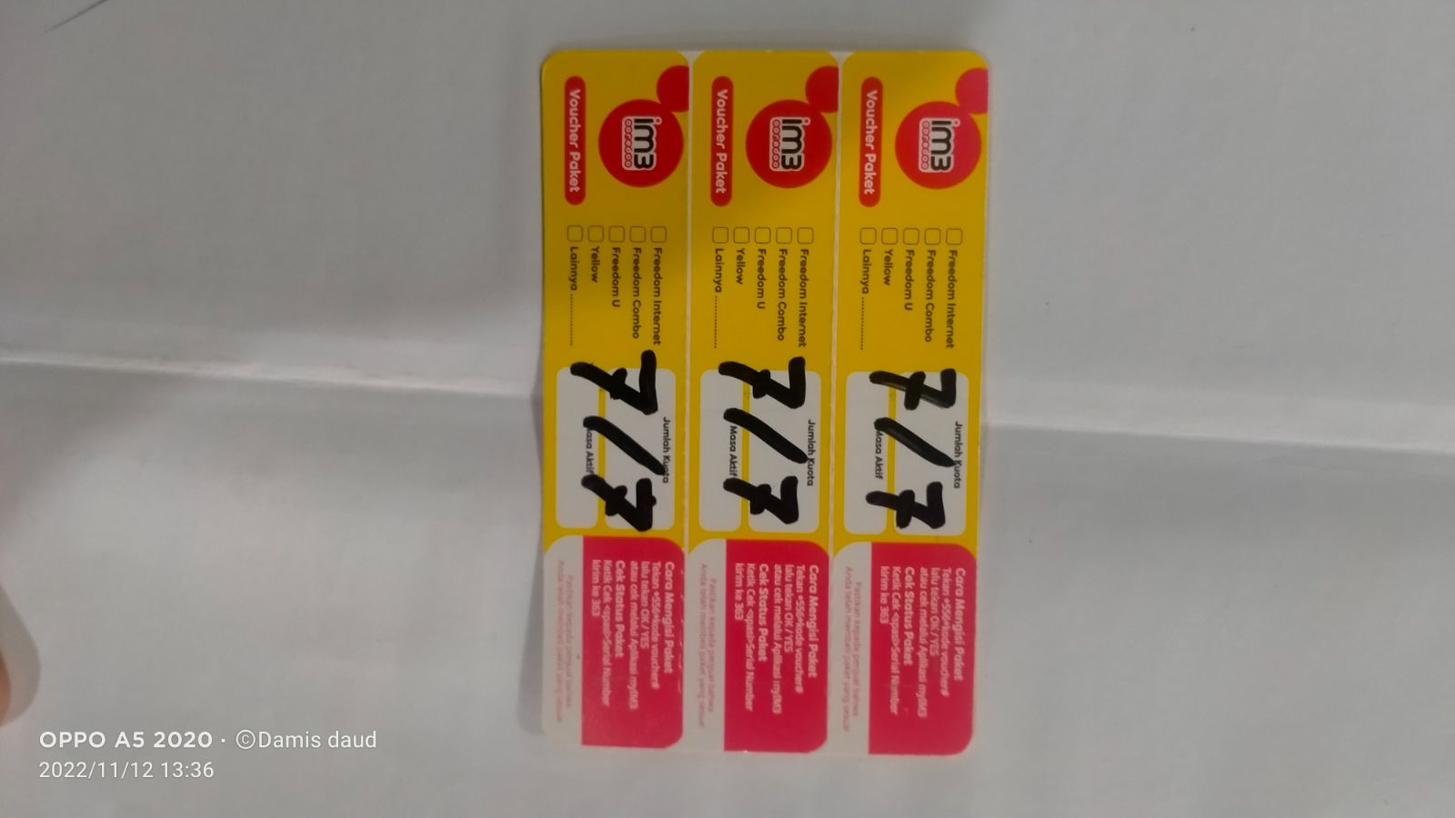 *VOC IM3 data 13gb 7hari