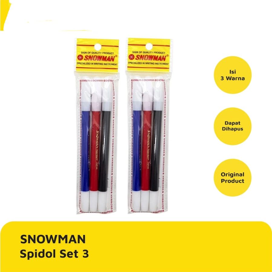 Snowman warna isi 3pcs
