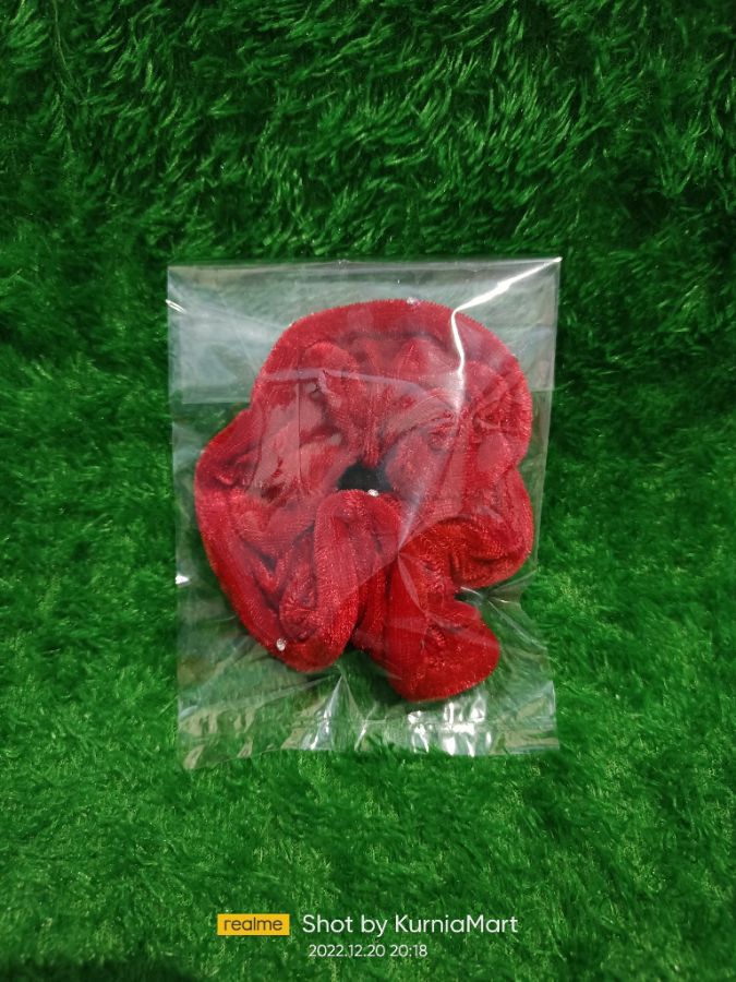 ikat rambut bludru permata 