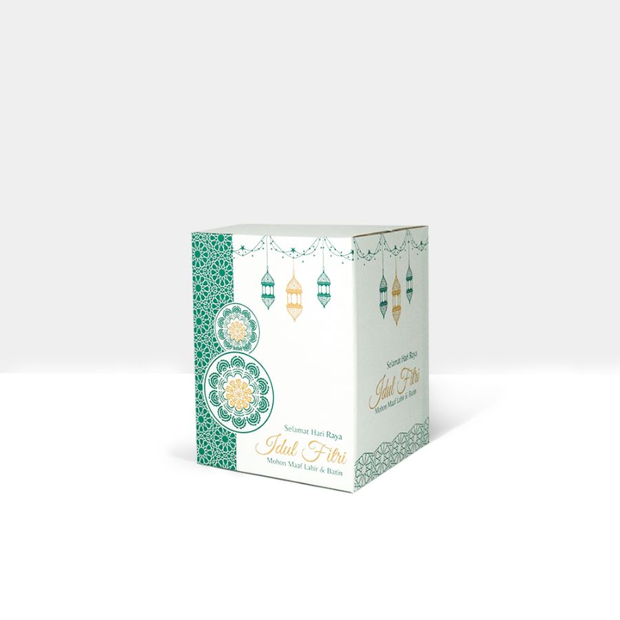 25x25x33 Box Parcel Idul Fitri Hijau 