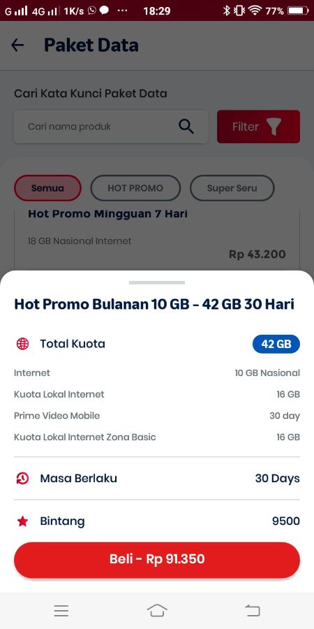 Data IM3 42gb+8gb zona 2