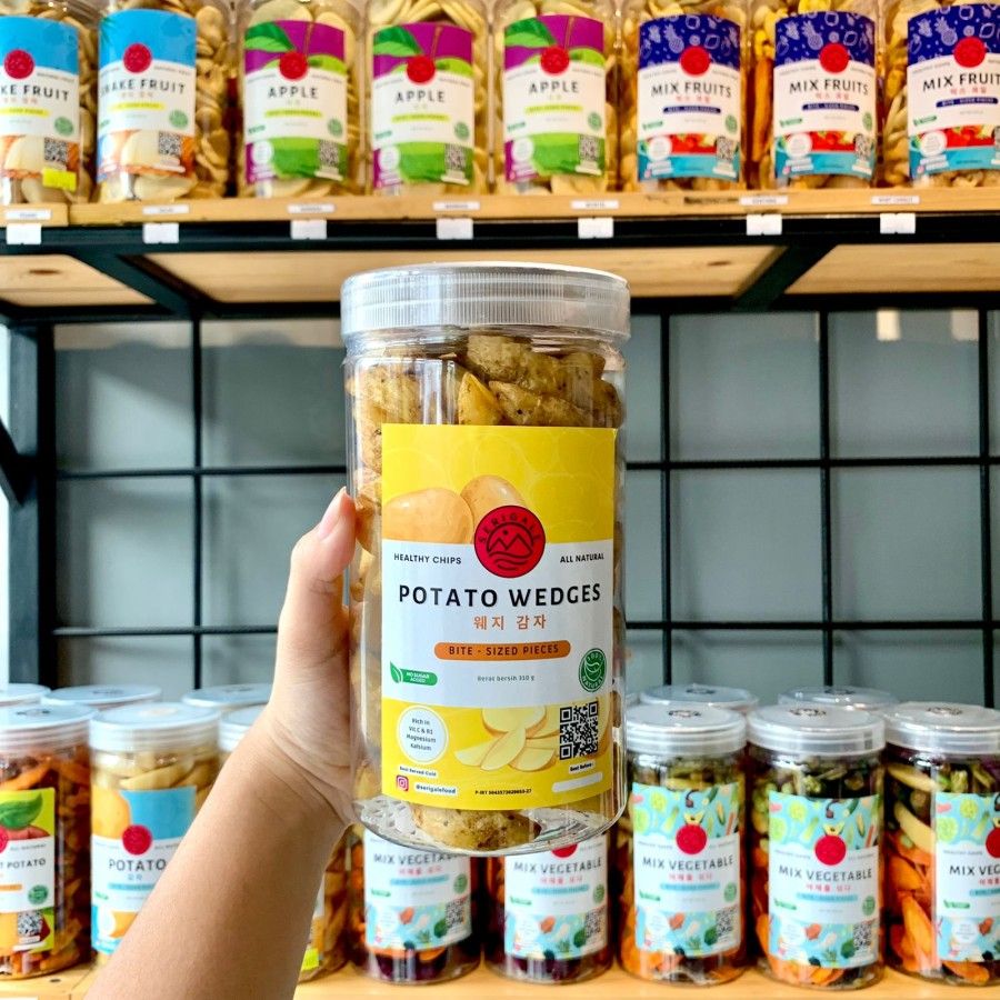 Keripik Potato Wedges / Kentang Atlantik Kemasan Toples 1000 ml