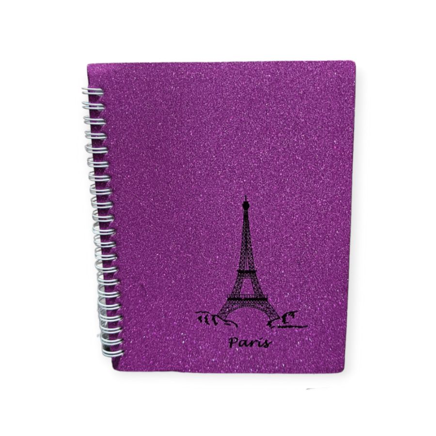 DIARY SPIRAL GLITER PARIS