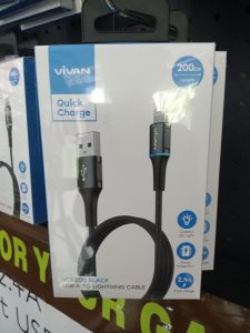 Kabel Data/VIVAN VDL200 Black/LIGHTNING/200CM/2.4A