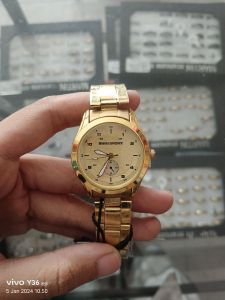 Bwin Sport Jam Tangan Krepyak Cewek Gold