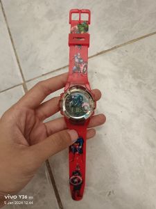 Superman Led Jam Tangan Anak Red