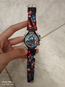 Capt America Led Jam Tangan Anak Black