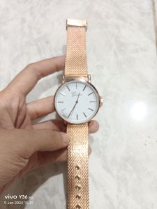 Geneva Jam Tangan Cewek White Gold