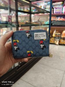 Mickey Dompet Kartu Cewek Blue