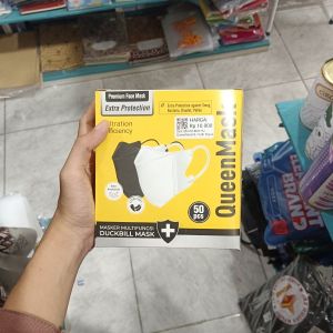 Queen Mask Duckbill Box/Dewasa/50pcs/Putih