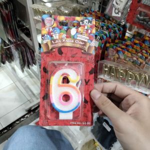 Lilin Angka Gliter/ 6
