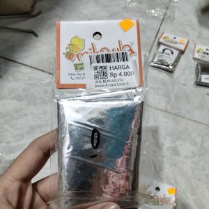 Balon Angka Silver/ 0