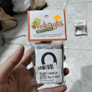 Balon Angka Silver/ 9
